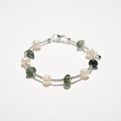Pearl Rutilated Quartz Balance Bracelet