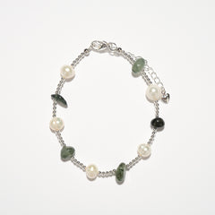 Pearl Rutilated Quartz Balance Bracelet