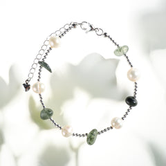 Pearl Rutilated Quartz Balance Bracelet