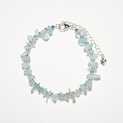 Aquamarine Throat - Heart Bracelet