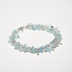Aquamarine Throat - Heart Bracelet