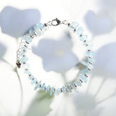 Aquamarine Throat - Heart Bracelet