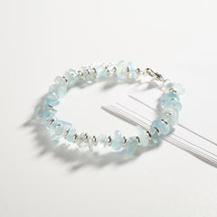 Aquamarine Throat - Heart Bracelet