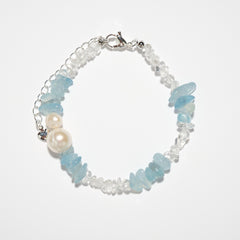 Pearl Aquamarine Calm Bracelet