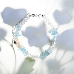 Pearl Aquamarine Calm Bracelet