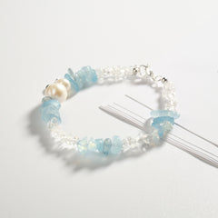 Pearl Aquamarine Calm Bracelet