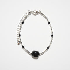 Black Agate Shield Bracelet