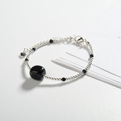 Black Agate Shield Bracelet