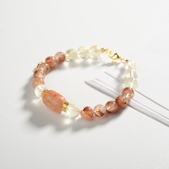 Golden Sunstone Blossom Manifestation Bracelet