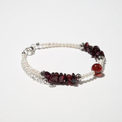 Garnet Courage Wisdom Bracelet