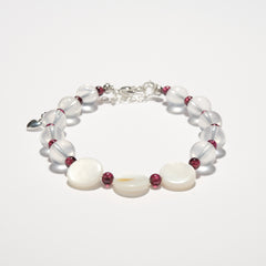 Round disc Shell Expression Nourishment Bracelet