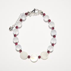 Round disc Shell Expression Nourishment Bracelet
