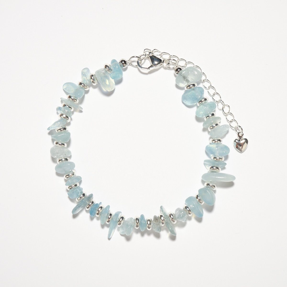 Aquamarine Throat - Heart Bracelet