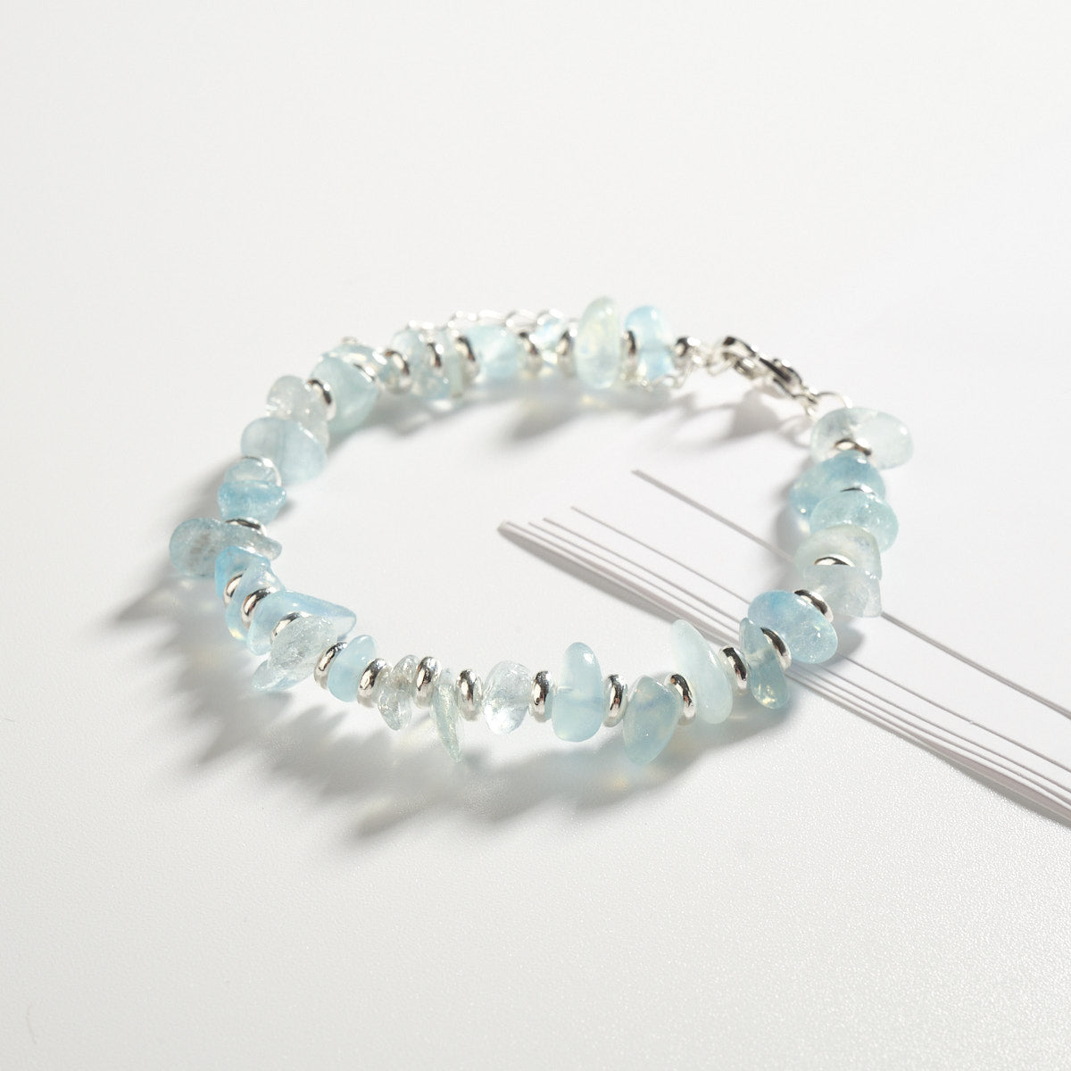 Aquamarine Throat - Heart Bracelet