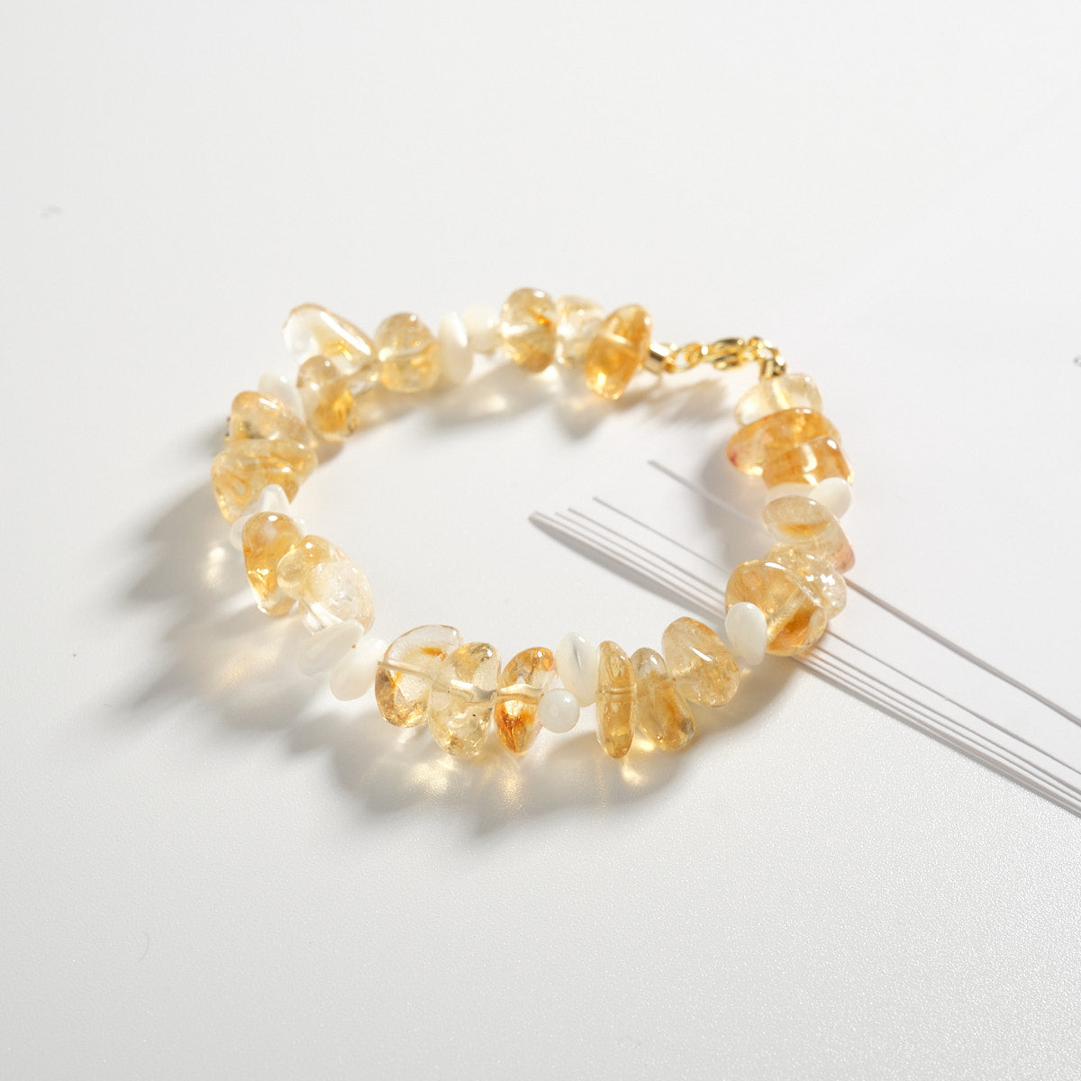 Citrine White Moonstone Abundance Bracelet